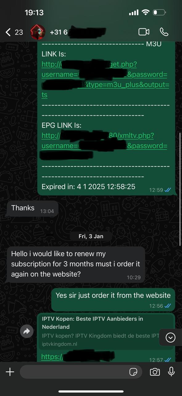 Tevreden klant over IPTV abonnement bij IPTV Koning – snelle levering en topkwaliteit